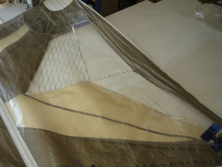 Foc B14, reprise du bas de la voile